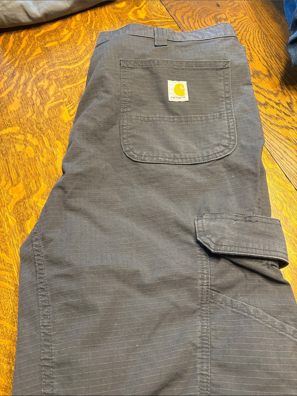 Carhartt Gray Ripstop Work Pants with Utility Pocket